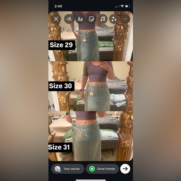 Reformation Kass Maxi Denim Skirt - NWT, Size 31 (or 32ish) - Picture 8 of 9